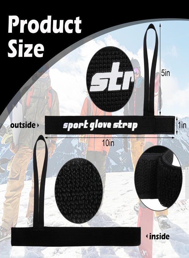 RunNico 4pcs Sport Glove Safety Strap - Elastic Ski Glove Leash Holder - Ski Gloves Leash Handcuffs for Hanging Gloves, Ideal for Skiing, Snowboarding, and Outdoor Activities - Image 3